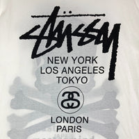 STUSSY ステューシー ×MASTERMIND マスターマインド ワールドツアーTシャツ ホワイト sizeL 瑞穂店