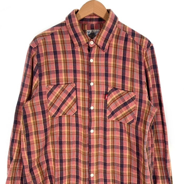 TMT ティーエムティー Heavy flannel Check Shirts ヘビーフランネルチェックシャツ レッド TSH-F2310 Size XL 福生店