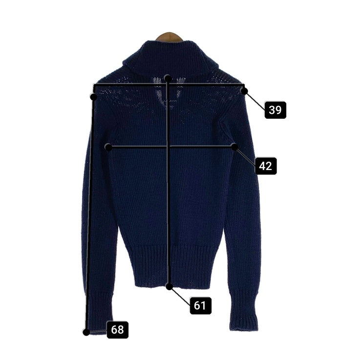 VISVIM ビズビム STURGIS SWEATER F.Z ショールカラー ジップアップウールセーター ネイビー 0113205012005 Size 0 福生店