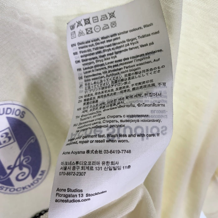 Acne Studios アクネステトゥディオズ SHORT-SLEEVED PIQUE/COLLA ピケカラー ポロシャツ ゲームシャツ アイボリー リヨセル BL0382 Size XS 福生店