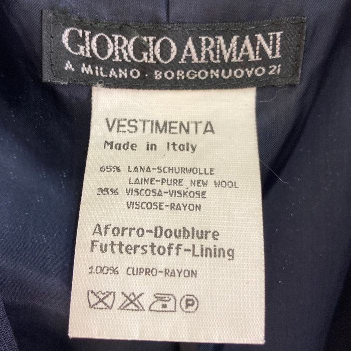 GIORGIO ARMANI ジョルジオアルマーニ ウール/レーヨン ダブル テーラードジャケット ネイビー size44 瑞穂店