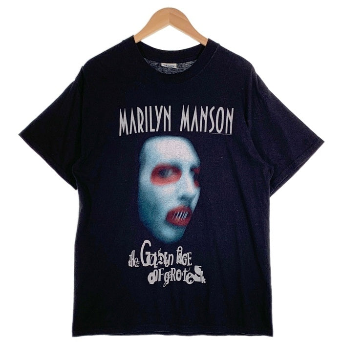 00's MARILYN MANSON マリリンマンソン The Golden Age of Grotesque 半袖 プリント Tシャツ 2002コピーライト ブラック Size L相当 福生店