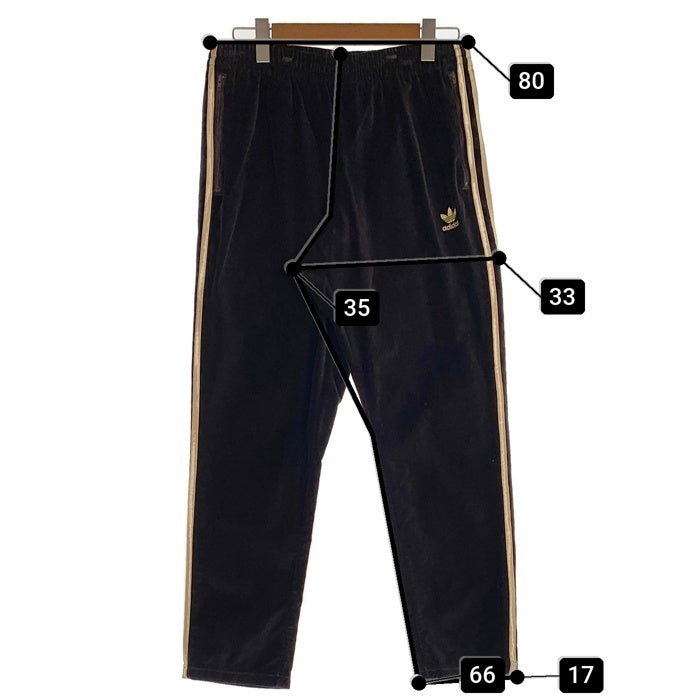 adidas Originals アディダス オリジナルス B&Y別注 ベロアトラックパンツ ブラウン ゴールド BK4563 Size O 福生店