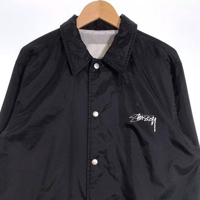 00`s STUSSY ステューシー SURF MAN サーフマン ナイロン コーチジャケット ブラック Size M 福生店