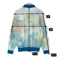 Tyvek タイベック 地図柄 YKKジップ ぺーパージャケット ブルー sizeS 瑞穂店