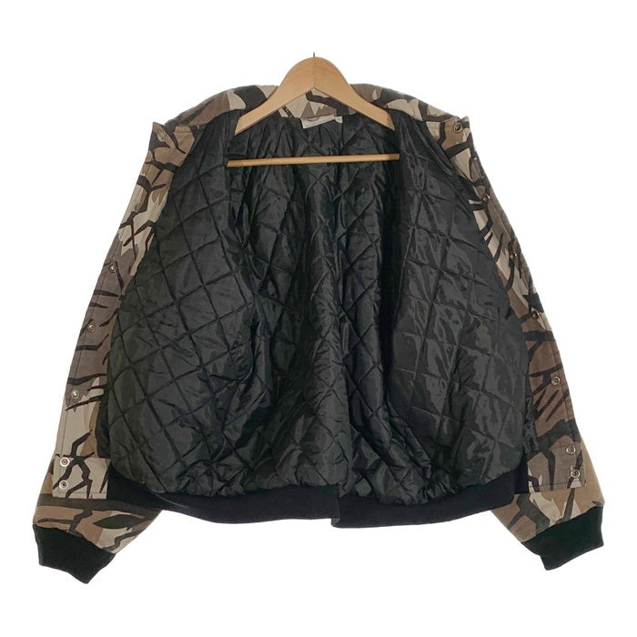 90's PREDATOR CAMOUFLAGE プレデターカモフラージュ リブブルゾン ジャケット 中綿 スナップボタン マルチ Size L 福生店