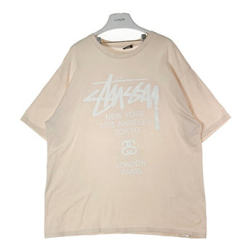 STUSSY ステューシー メキシコ製 ワールドツアー Tシャツ ピンク sizeXL 瑞穂店