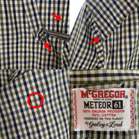 McGREGOR マクレガー METEOR61 ギンガムチェック ドリズラージャケット TALONジップ USA製 Size S-M 相当 福生店