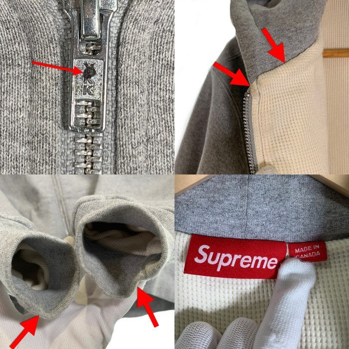 SUPREME シュプリーム 24FW Arc Thermal Zip Up Hooded Sweatshirt アーク サーマル ジップアップ フーディー パーカー グレー Size S 福生店