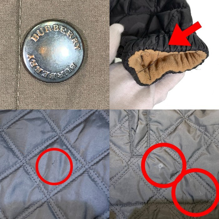 BURBERRY LONDON バーバリーロンドン コットン ポリエステル ハーフコート カーキ キルティングライナー付 BBN05-116-76 Size LL 福生店