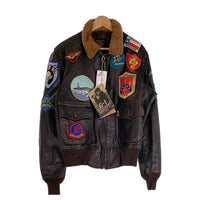 COCKPIT USA コックピット G-1 TOP GUN トップガン ゴートスキン レザーフライトジャケット ブラウン Z201036TW Size 40 福生店