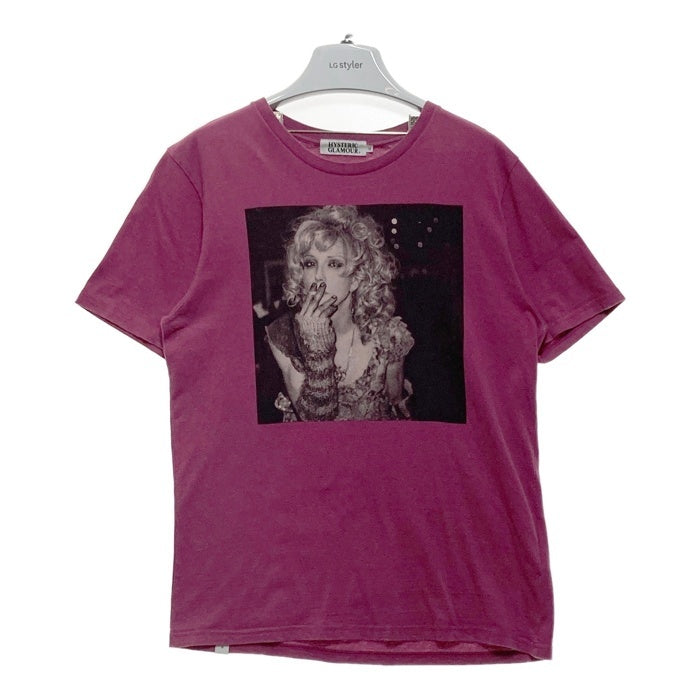 HYSTERIC GLAMOUR ヒステリックグラマー COURTNEY LOVE コートニーラブ プリントTシャツ パープル 0203CT20 Size M 瑞穂店