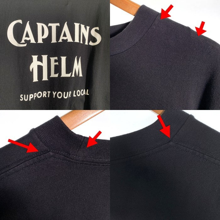 CAPTAINS HELM キャプテンズヘルム SYL LOGO L/S POCKET TEE ロングスリーブ ポケットTシャツ 長袖 ブラック 刺繡 プリント CH23-SP-T30 Size L 福生店