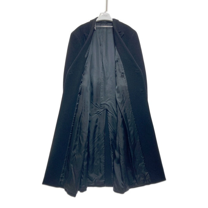 MENS TENORAS メンズティノラス ウール ダブルブレスト ロングコート ジャケット ブラック Size XL 瑞穂店