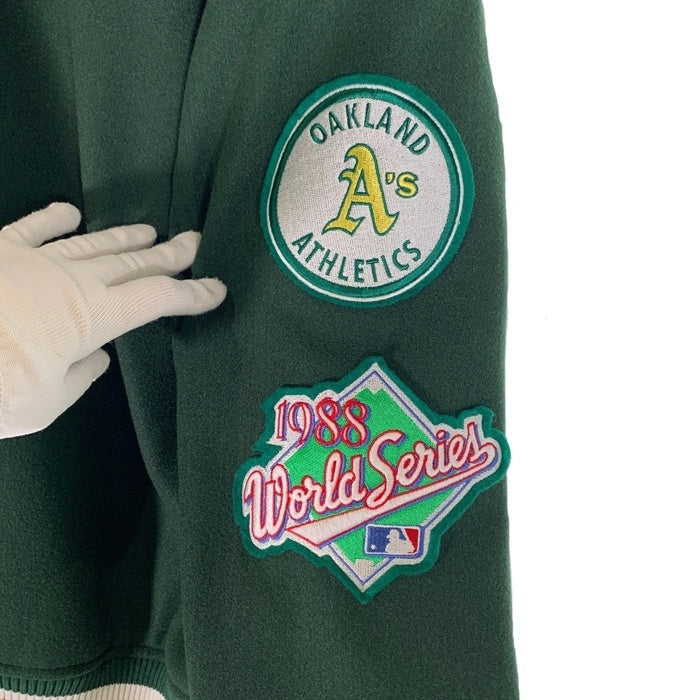 SKOOKUM スクーカム 22AW MLB オークランド・アスレチックス スタジアムジャケット スタジャン ワッペン グリーン Size 4 福生店