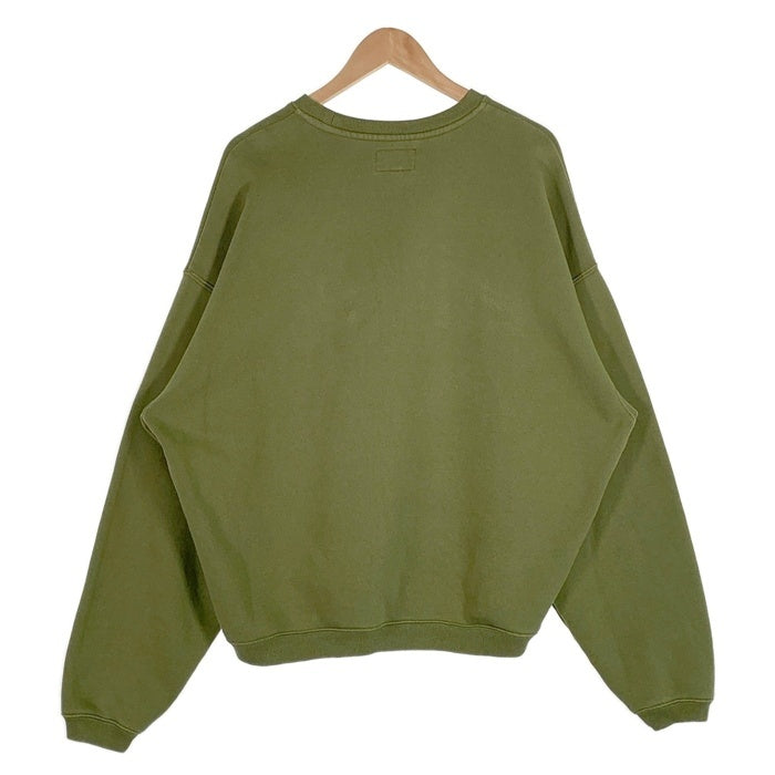 STUSSY ステューシー BIG CRACKLE SPORT CREW クルーネックスウェットトレーナー グリーン 118537 Size L 福生店