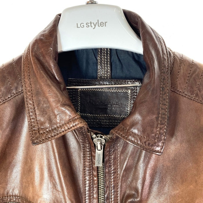 Massimo Dutti マッシモデュッティ シープレザージャケット ブラウン sizeL 瑞穂店