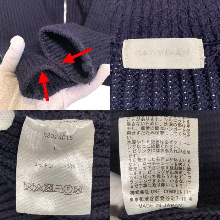 DAYDREAM デイドリーム ovy Cotton Shaggy Drivers Knit シャギードライバーズニット ネイビー 2024015 Size L 福生店