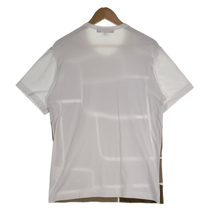 COMME des GARCONS HOMME DEUX コムデギャルソンオムドゥ パッチワーク コットンTシャツ ホワイト オリーブ DC-T015 AD2018 SIze M 福生店