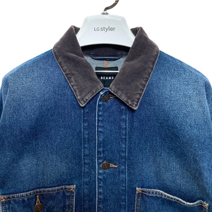 BEAMS ビームス デニム カバーオール ジャケット USED加工 インディゴ 23F-BM1812 Size L 瑞穂店