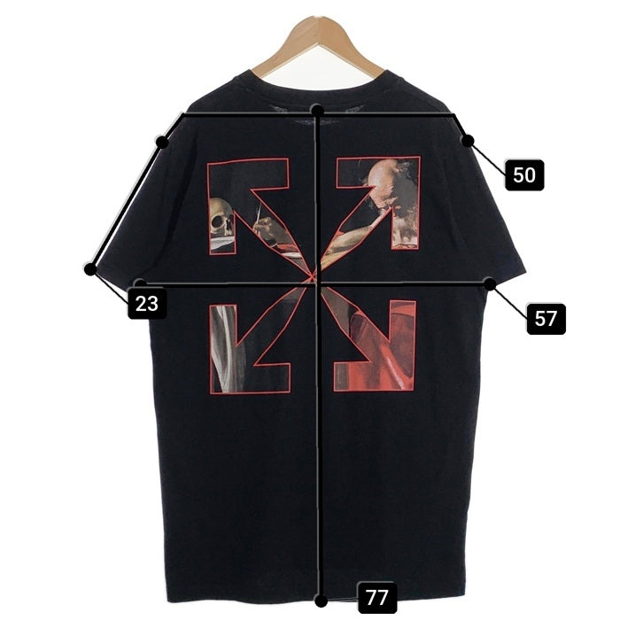 OFF-WHITE オフホワイト Oversized Caravaggio Saint Jerome Writing T-Shirts カラヴァッジョ プリントTシャツ ブラック OMAA027R21JER004 Size L 福生店
