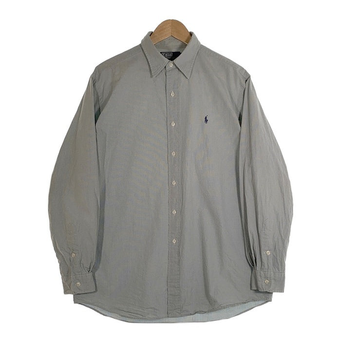 Polo Ralph Lauren ポロラルフローレン LOWELL SPORT コットン 長袖シャツ TWO-PLY COTTON ブルー Size L 福生店