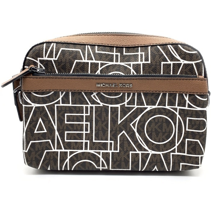 MICHAEL KORS マイケルコース PVCレザーロゴプリント ショルダーバッグ ブラウン 37H1LCOC5R 福生店