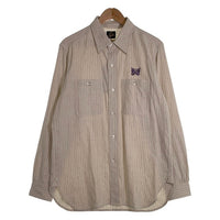 Needles ニードルズ コットン リネン ストライプシャツ アイボリー NS230 Size S 福生店