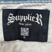 SUPPLIER サプライヤー 刺繍 デニムパンツ ライトブルー Size M 瑞穂店