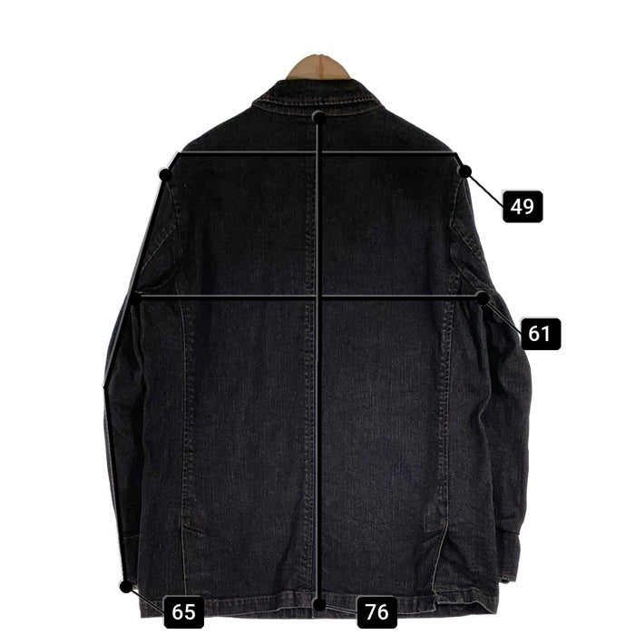 BURBERRY LONDON バーバリーロンドン ブラックデニムジャケット ミドル丈 ノバチェック BBP39-705-08 Size LL 福生店