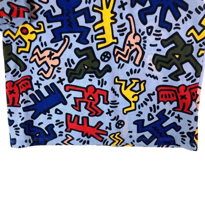 LACOSTE ラコステ Ketih Haring キース へリング 総柄 ポロシャツ ブルー size38 瑞穂店