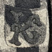 伊太利屋 ITALIYA イタリヤ アルパカ ウールコート グレー ブラック sizeF 瑞穂店