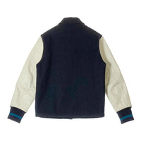PHERROW’S フェローズ 17W-PSCJ1 スタジャン ウール 袖レザー MUD BULL ネイビー size38 瑞穂店