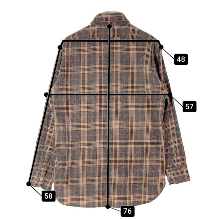 PENDLETON ペンドルトン 70's USA製 ウールシャツ 両ポケット ベージュxブルー sizeL 瑞穂店