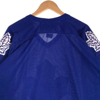 CCM シーシーエム Tronto Maple Leafs NHL トロント メープル リーフス 七分丈 ラグランスリーブ ホッケーシャツ ブルー ホワイト Size L 福生店