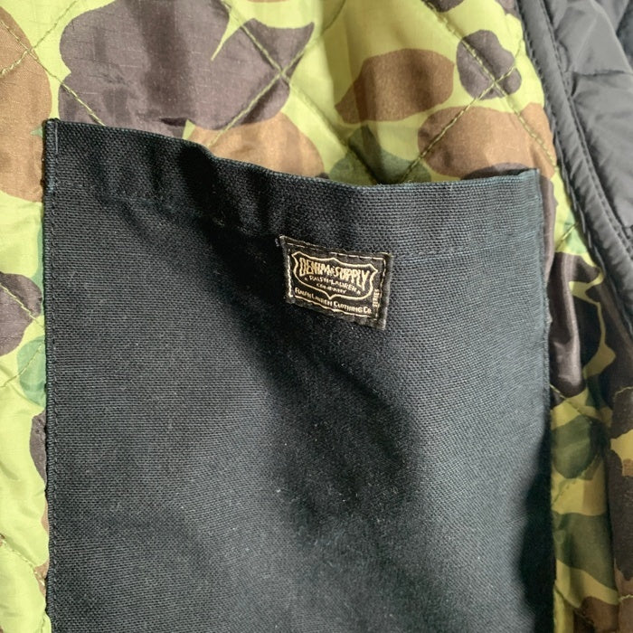 DENIM&SUPPLY RALPH LAUREN デニム&サプライ ラルフローレン キルティングジャケット リブ カモフラージュ ブラック Size XL 福生店
