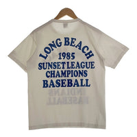 Champion チャンピオン T1011 LONG BEACH INDIANS BASEBALL プリント ヘビーウェイト 半袖 Tシャツ ホワイト USA製 Size M 福生店