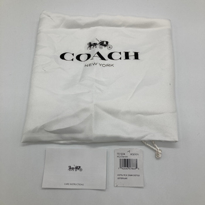 COACH コーチ F51224 ヒューストン カーフレザー ボディーバッグ ブルー 瑞穂店