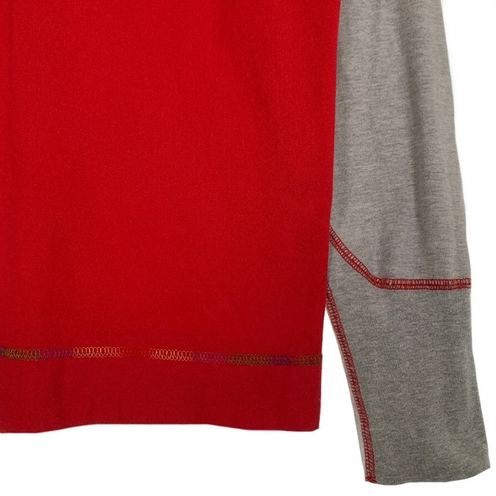 EVISU エヴィス カモメプリント ロングスリーブTシャツ フリーダムスリーブ レッド グレー Size 40 福生店