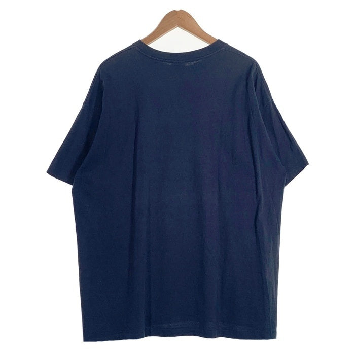 90's STUSSY ステューシー INTERNATIONAL ATHLETICS スカルプリント Tシャツ ネイビー USA製 紺タグ Size XXL 福生店