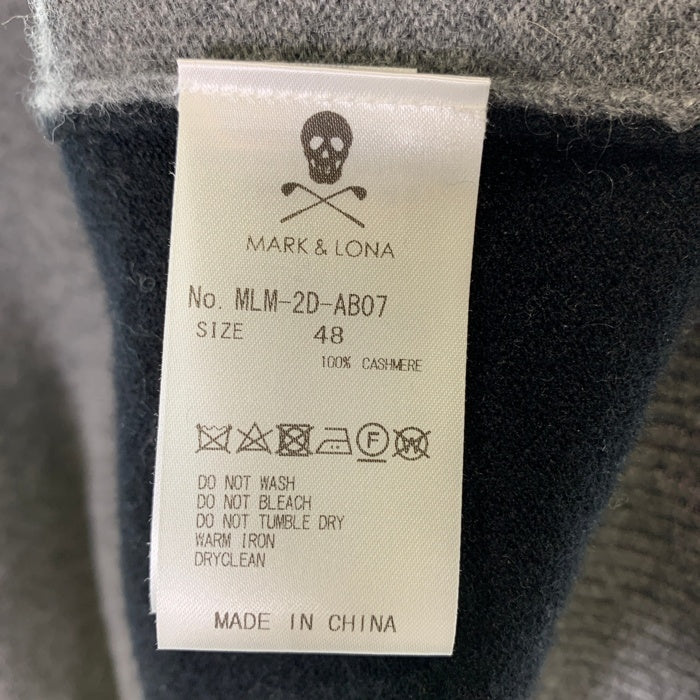 MARK&LONA マークアンドロナ Belleville Cahemere Sweater カシミヤ クルーネックセーター グレー MLM-2D-AB07 ゴルフ Size 48 福生店
