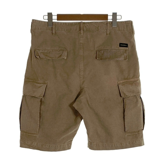 DESCENDANT ディセンダント コットン リップストップ ミリタリーカーゴショーツ ショートパンツ 加工 ベージュ Size 3 福生店