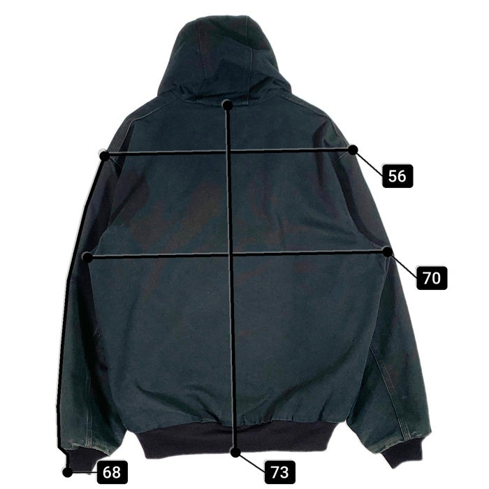 90-00's Carhartt カーハート アクティブジャケット ダック地 パーカー ブラック メキシコ製 J131 BLK Size XL-R 福生店