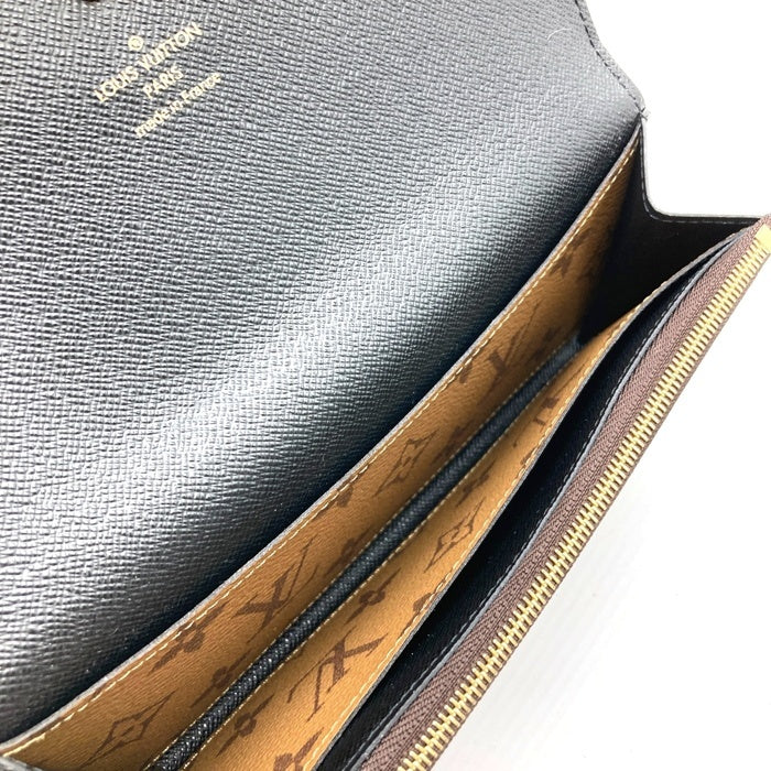 LOUIS VUITTON ルイヴィトン モノグラム・リバース ポルトフォイユ・エミリー 長財布 ベージュ×ブラウン 瑞穂店