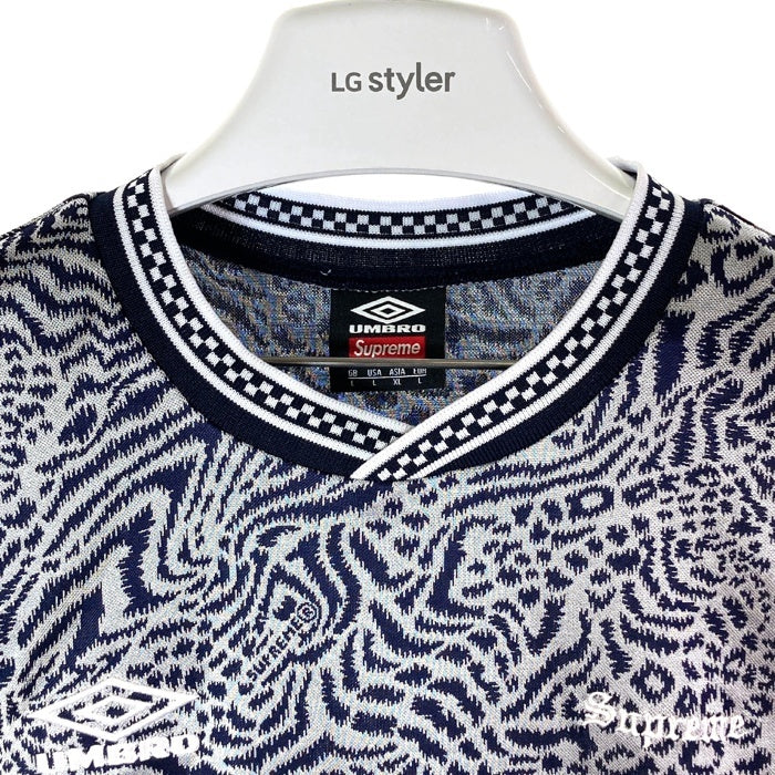 Supreme シュプリーム 23SS Umbro Jacquard Animal Print Soccer Jersey アンブロ ジャガード アニマルプリント サッカージャージ ネイビー sizeXL 瑞穂店