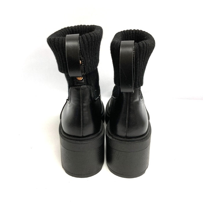 ZARA ザラ タグ付き トラックソールリブソックスブーツ 2164 310 800 ブラック size39 瑞穂店