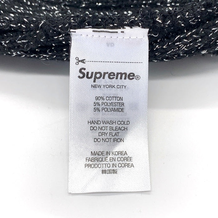 SUPREME シュプリーム SS25 OVERDYED BEANIE METALLIC オーバーダイド ビーニー メタリック ニットキャップ ブラック 福生店