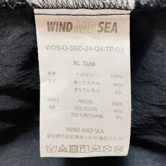 WIND AND SEA ウィンダンシー ナイロン ショートスリーブ プルオーバートップ ブラック WDS-O-SSD-24-Q4-TP-03 Size XL 瑞穂店