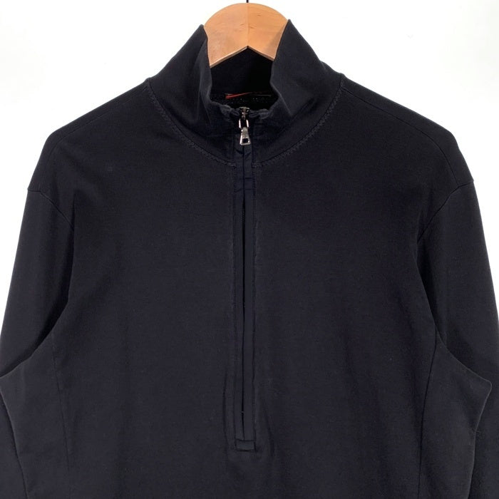 PRADA SPORT プラダスポーツ ハーフジップ スタンドカラー プルオーバーロングスリーブカットソー ブラック Size XL 福生店