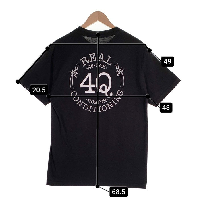 REAL SKATEBOARDS リアル スケートボード 4Q CONDITIONING フォーキュー コンディショニング 半袖 Tシャツ ブラック メキシコ製 Size M 福生店